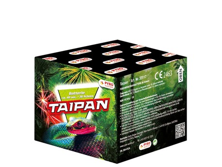 Taipan:   "Die Party Batterie" Goldbrokat Aufstieg,  gemischt mit roten und grünen Bl